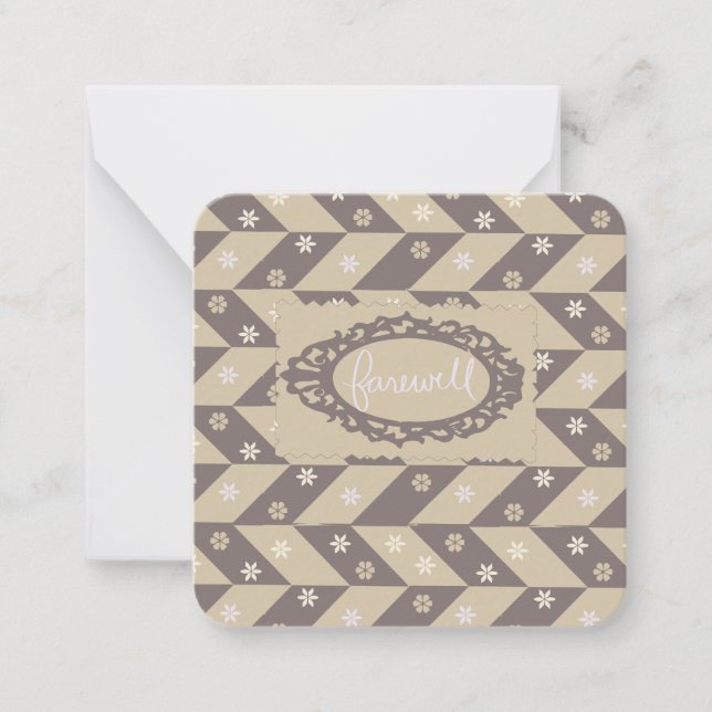 Carte De Correspondance Salutations d'adieu (Devant)