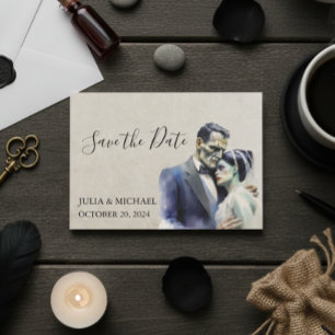 Carte De Correspondance Sauver la Date Halloween Mariée de Frankenstein