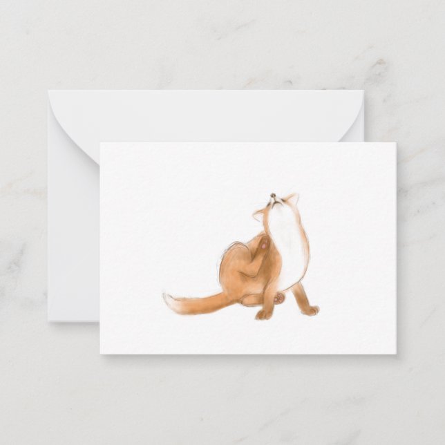 Carte De Correspondance Scratching fox (Devant)