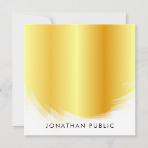 Carte De Correspondance Script Calligraphié tendance Monogramme Or élégant