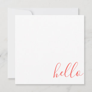 Carte De Correspondance Script Hello