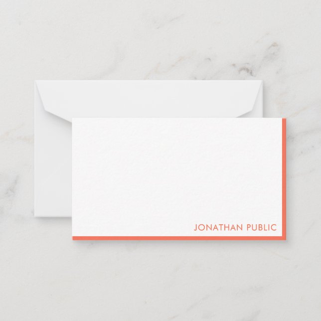 Carte De Correspondance Script manuscrit Monogramme Élégant Simple (Devant)