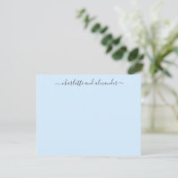 Script Minimaliste Personnalisé Couples Bleu Clair