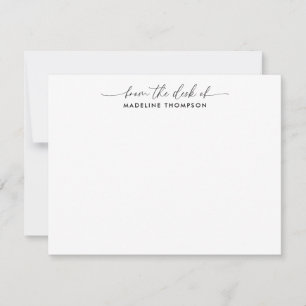 Carte De Correspondance Script moderne tendance Du bureau de Nom