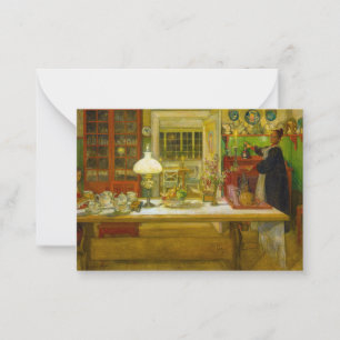 Carte De Correspondance Se préparer pour un jeu, 1901 par Carl Larsson