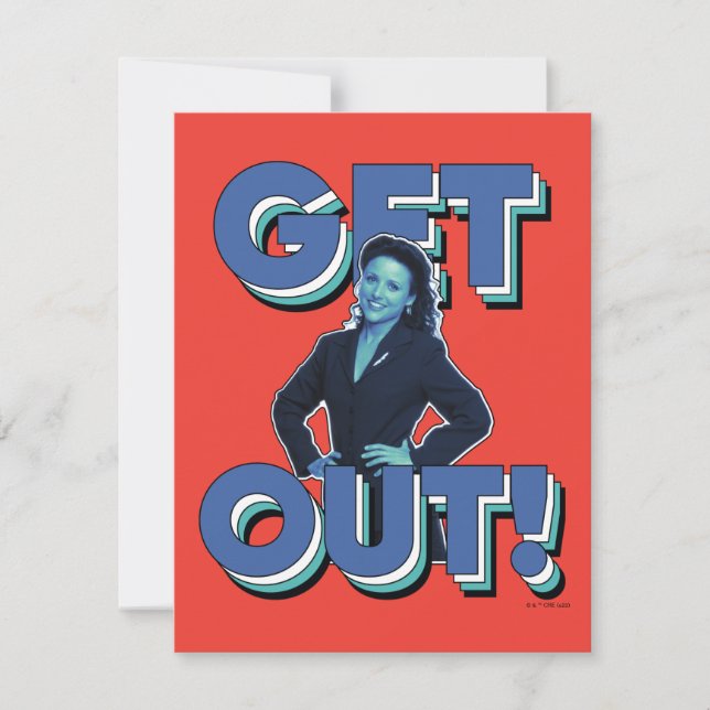 Carte De Correspondance Seinfeld | Elaine - Get Out! (Devant)