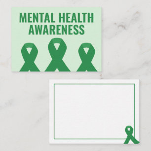 Carte De Correspondance Sensibilisation à la santé mentale Ribbon vert
