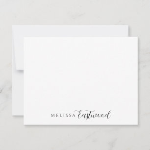Carte De Correspondance Serif à script monogramme élégant