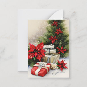 Carte De Correspondance Shiny présente un mini budget de Noël