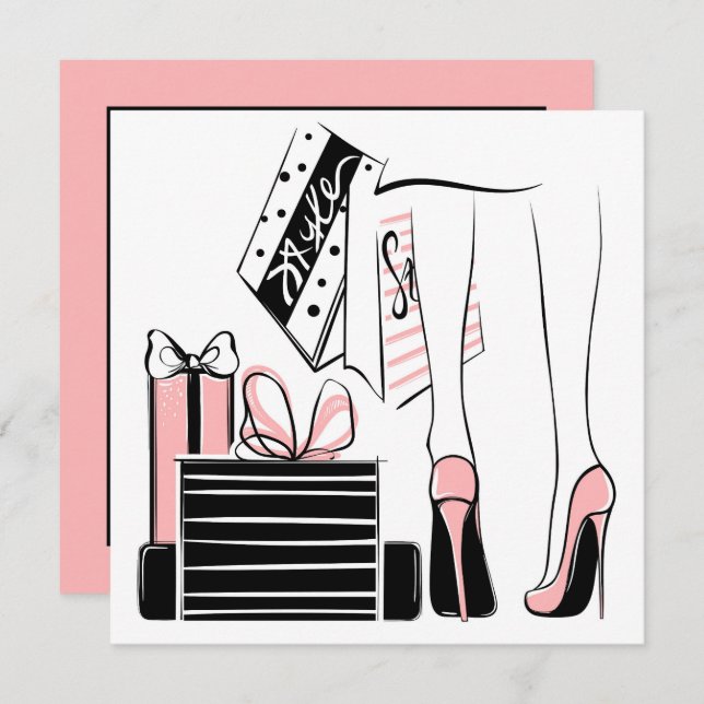 Carte De Correspondance Shopping (Devant / Derrière)