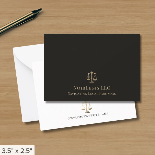 Carte De Correspondance Simple Elegant Justice Scale Legal (Créateur téléchargé)