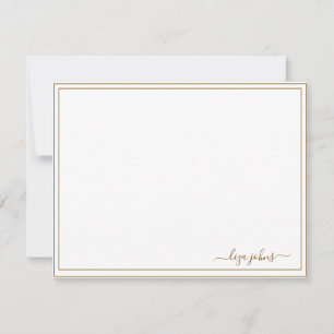 Carte De Correspondance Simple Marron Moderne Écriture Professionnelle