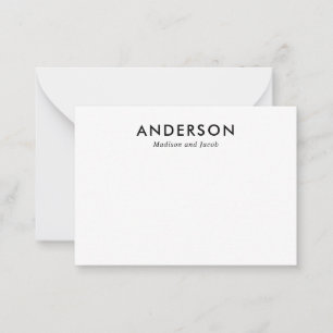 Carte De Correspondance Simple minimaliste couple contemporain