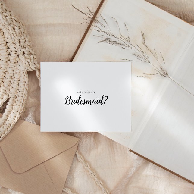 Carte De Correspondance Simple Minimaliste Serez-Vous Ma Servante D'Épouse (Créateur téléchargé)