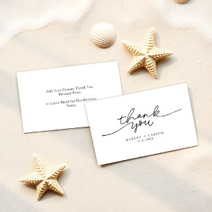 Carte De Correspondance Simple moderne calligraphie Mariage Budget Merci