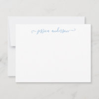 Simple Moderne Girly Classic Poudre Bleu Script