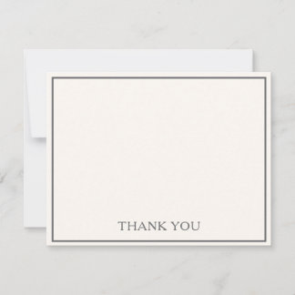 Carte De Correspondance Simple Moderne Minimaliste Classique Merci