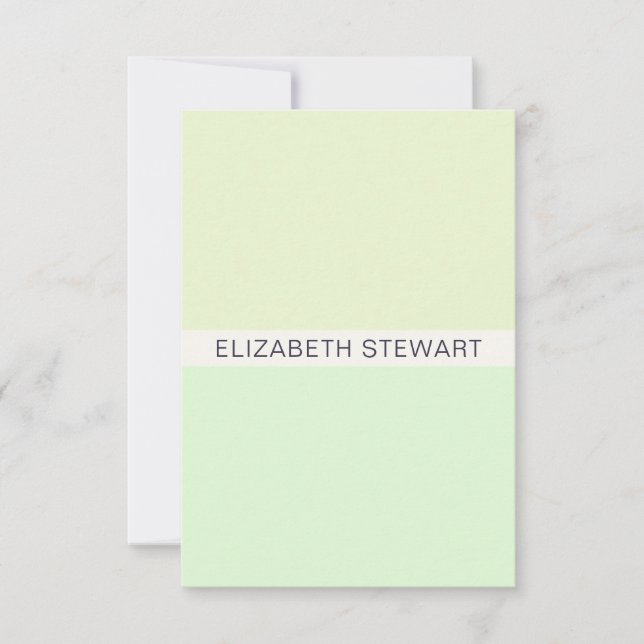 Carte De Correspondance Simple moderne vert clair professionnel (Devant)