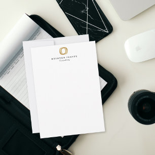 Carte De Correspondance Simple professionnel Gold logo entrepreneur