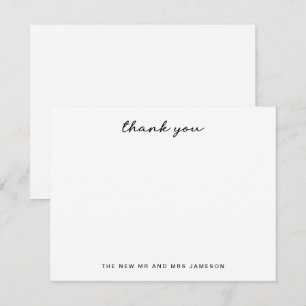 Carte De Correspondance Simple remerciement de mariage écrit à la main 