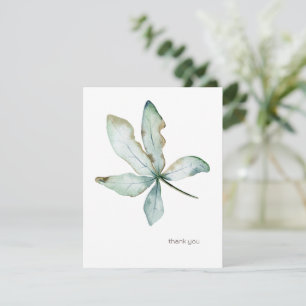 Carte De Correspondance Simple Tropical Greenery Custom Seafoam 4,25 x 5,5