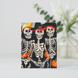 Carte De Correspondance Skeletons d'Halloween