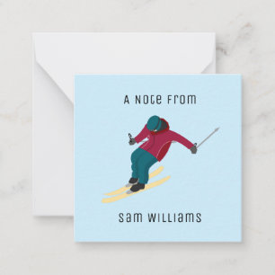 Carte De Correspondance Ski