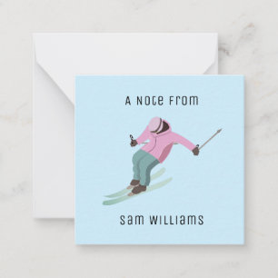 Carte De Correspondance Ski