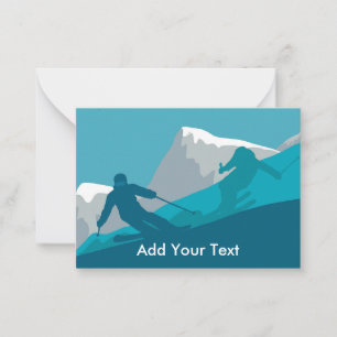 Carte De Correspondance Skieurs alpins ski acrobatique