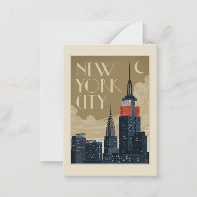 Carte De Correspondance Skyline de New York (Devant)