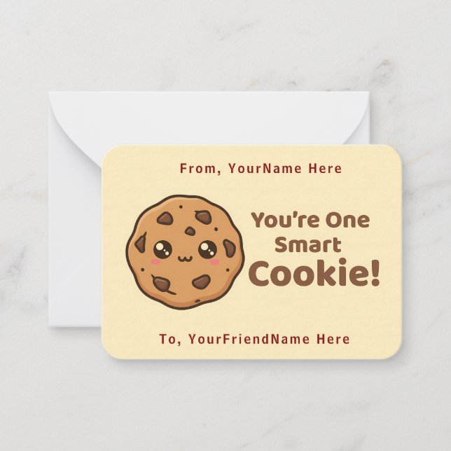 Carte De Correspondance Smart Cookie Cute Classroom Valentine Card (Devant)