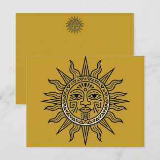 Carte De Correspondance Soleil Aztèque