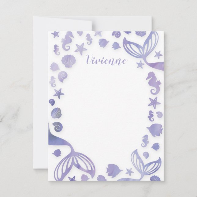 Carte De Correspondance Sous la sirène de mer (Devant)