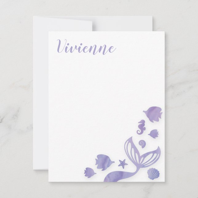 Carte De Correspondance Sous la sirène de mer (Devant)