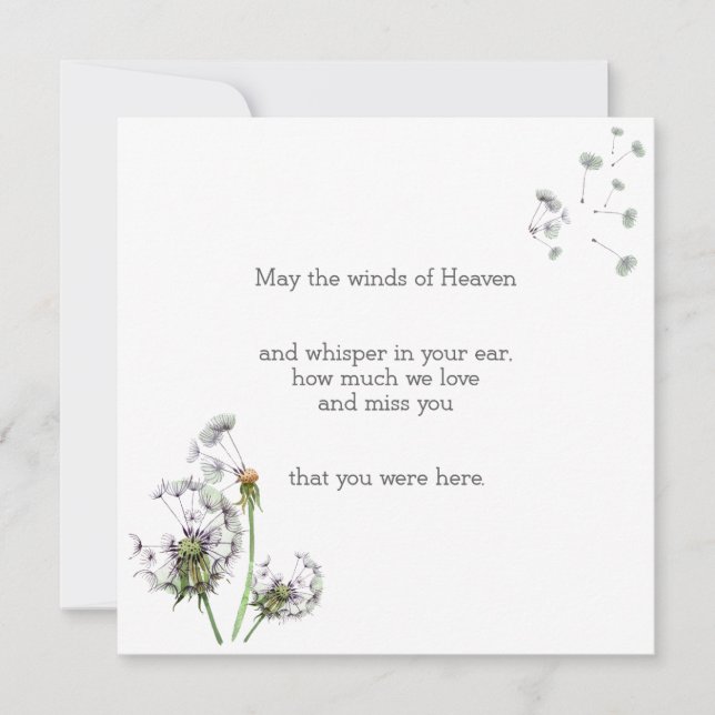 Carte De Correspondance Souvenir de Dandelion (Devant)