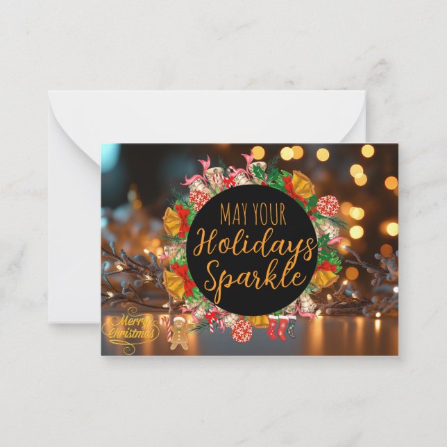 Carte De Correspondance Sparkle and Glow Holiday Photo Card (Devant)