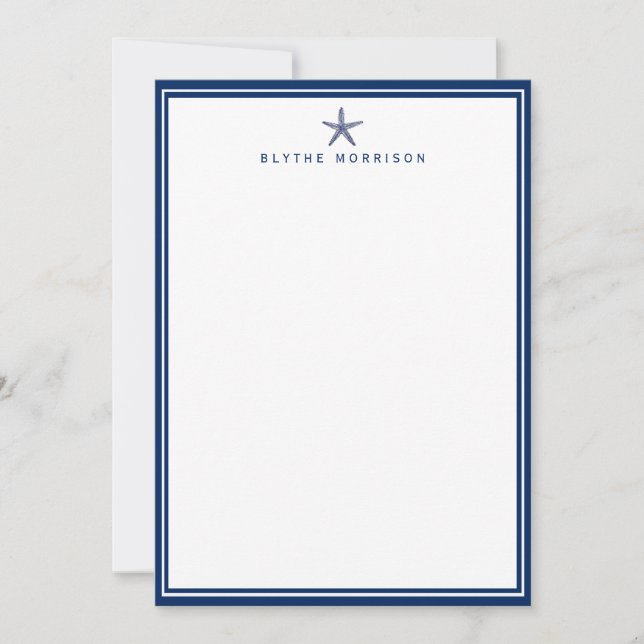 Carte De Correspondance Stationery Naufish Quatrefoil Personnalisé (Devant)