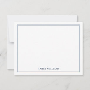 Carte De Correspondance Stationery Personnalisé Classique Mens Minimaliste