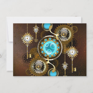Carte De Correspondance Steampunk Rusty Background