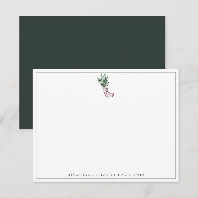 Carte De Correspondance Stockage d'hiver Festif (Devant / Derrière)