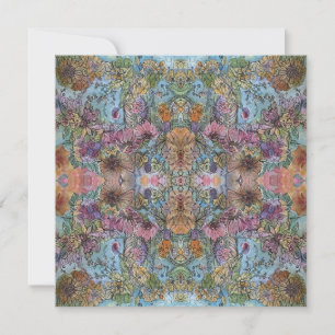 Carte De Correspondance Style Chic Flower Garden aquarelle peinture