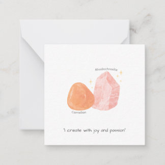Carte De Correspondance Style d'affirmation Carnelien & Rhodochrosite 2