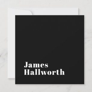 Carte De Correspondance Stylish Editable Retro Modern Name (ou autre texte
