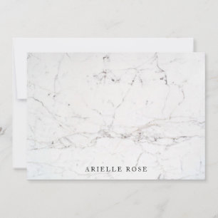 Carte De Correspondance Stylish White Marble