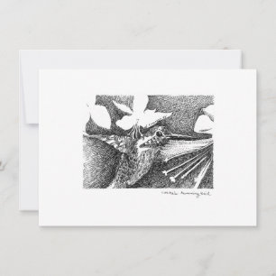 Carte De Correspondance Stylo à oiseaux et encre