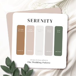 Carte De Correspondance Suite Mariage Serenity | Palette de couleurs neutr