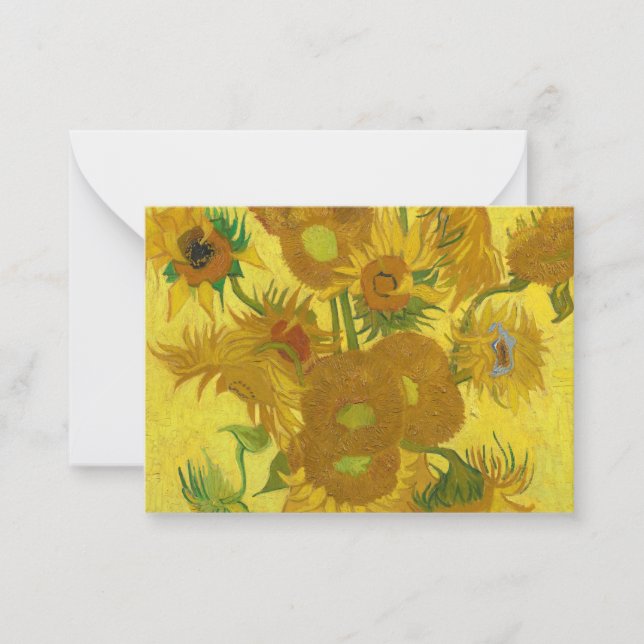 Carte De Correspondance Sunflowers, 1889 par Vincent van Gogh (Devant)