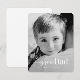 Carte De Correspondance Superbe Papa depuis 20XX Moderne Simple Photo Élég