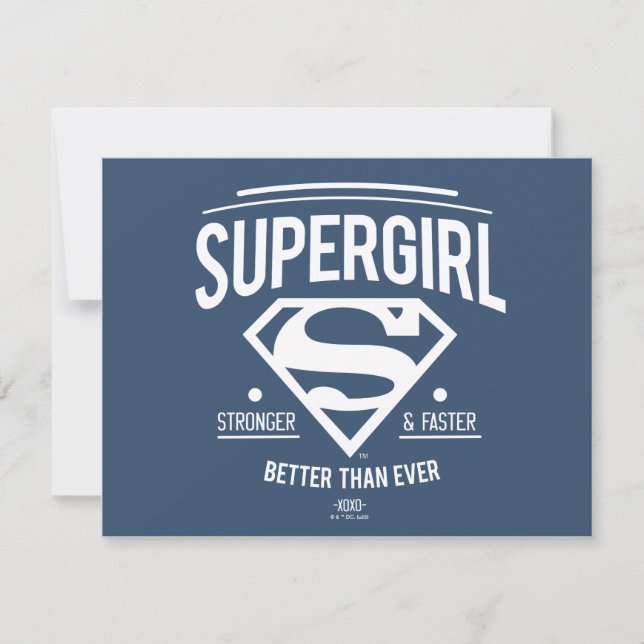 Carte De Correspondance Supergirl mieux que jamais Retro Graphic (Devant)
