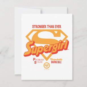 Carte De Correspondance Supergirl plus forte que jamais Retro Graphic